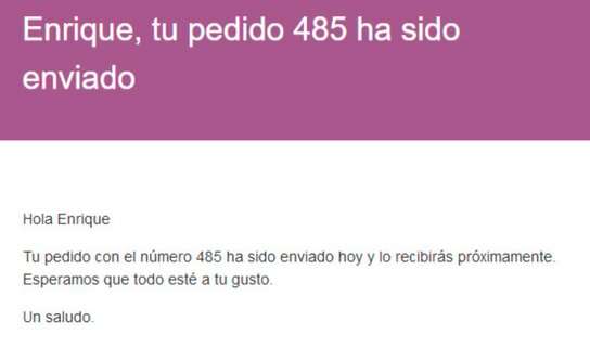 Notificación de pedido de WooCommerce.