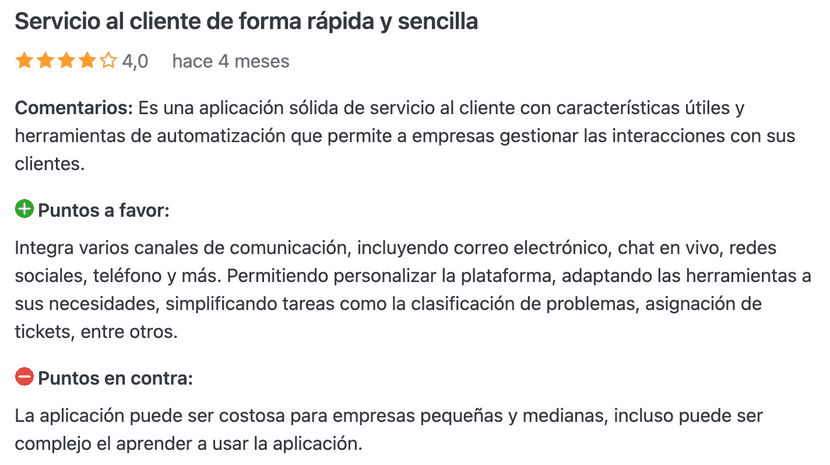 Opiniones del software de atención al cliente Zendesk