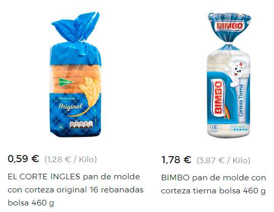 Estrategia de precio de prestigio de la marca Bimbo.