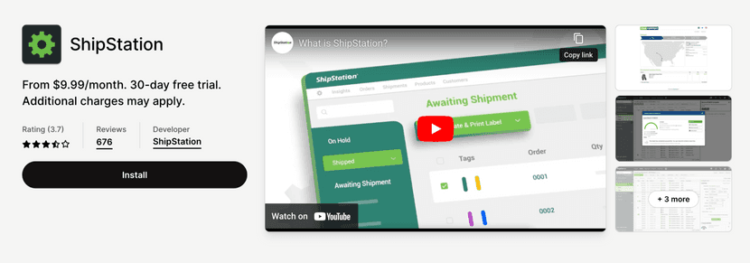 aplicacion de envios de shipstation para shopify