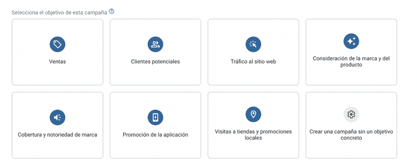 Tipos de objetivos para las campañas de Google Ads