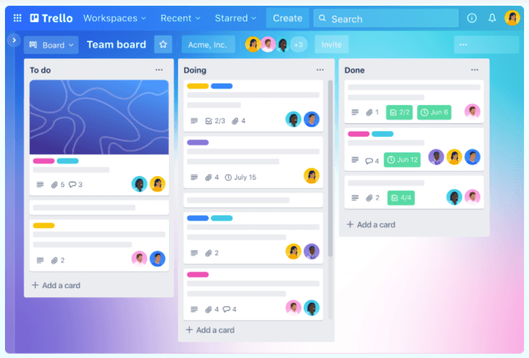 trello ferramenta para a criação de workflows