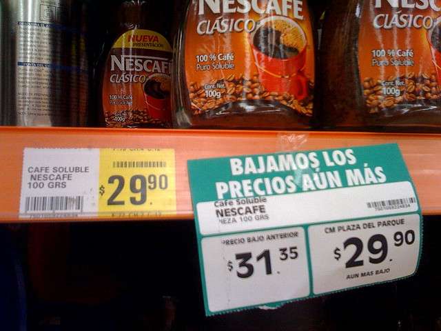 Desmecredo de precios.