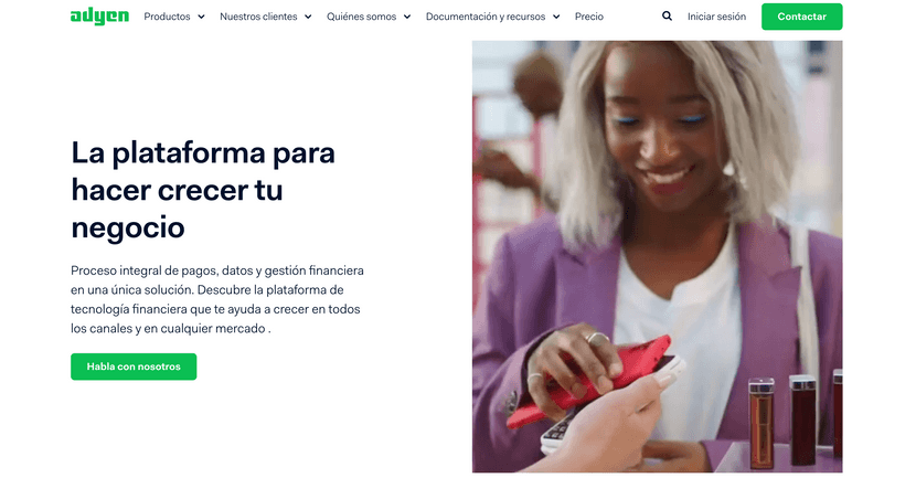 Pasarela de pagos Adyen.