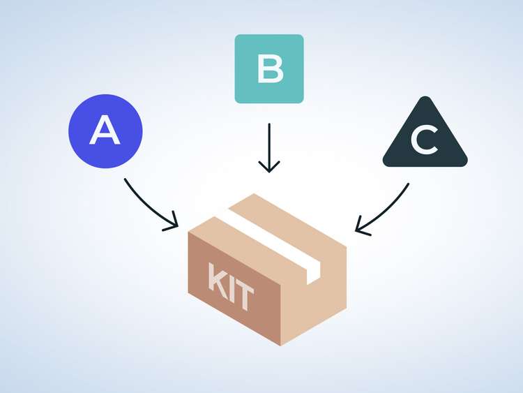 kitting creates a new product from already existing skus