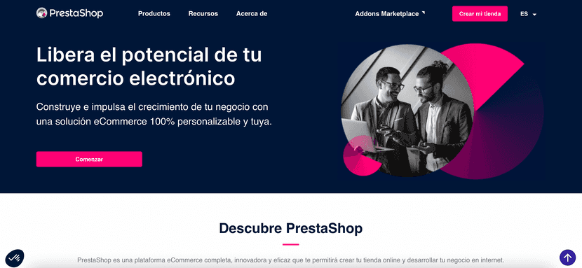 página web de prestashop españa para tiendas online