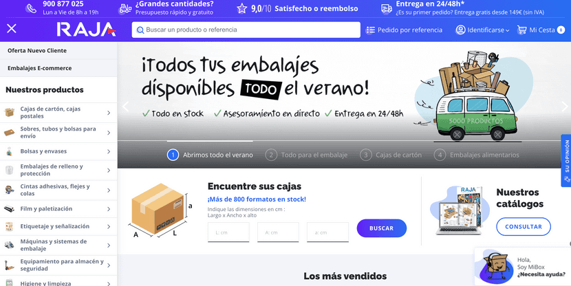 Empresa de packaging para eCommerce, Rajapack.