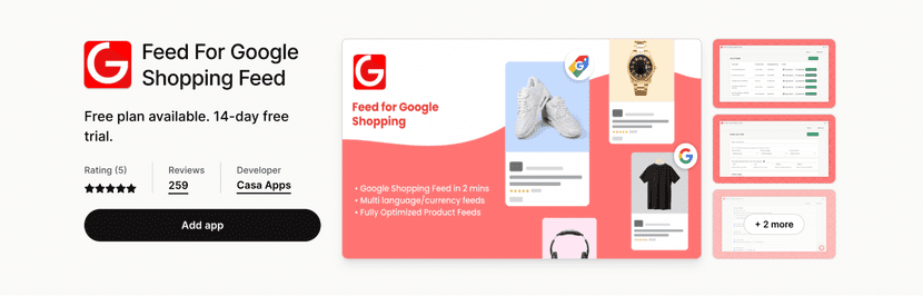 Feed for Google Shopping