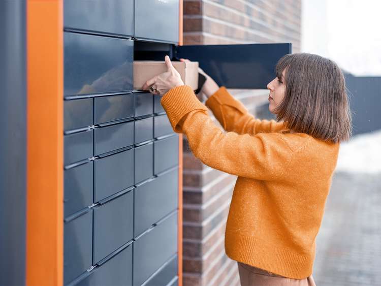 os parcel lockers são uma opção de entrega para envios flexíveis