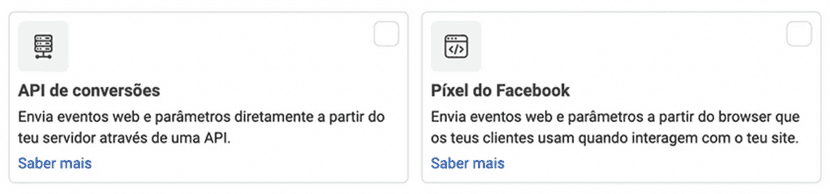 canal de sincronização de dados facebook pixel