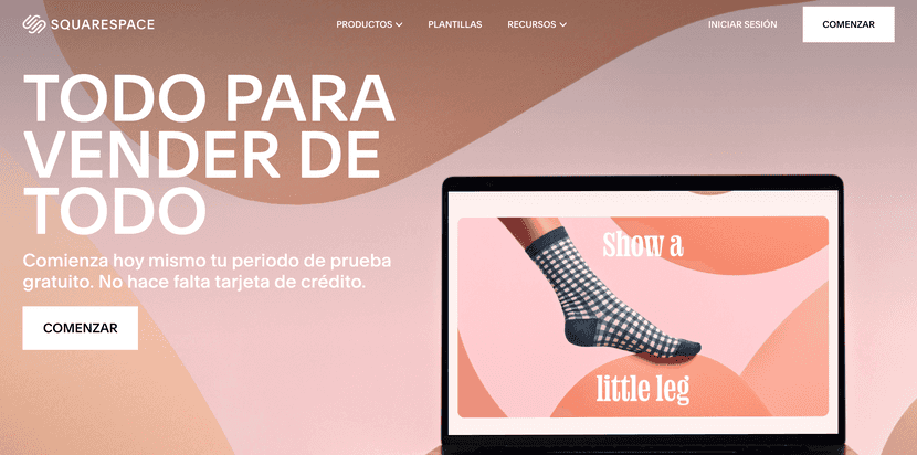 Squarespace es una plataforma para la venta online.