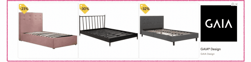 Banner publicitario de la tienda online Gaia.