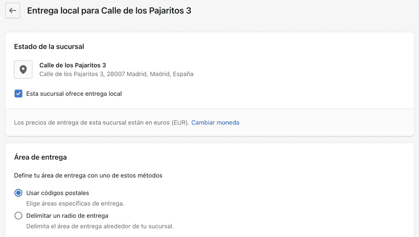 Métodos de envío en shopify configuración paso 7.
