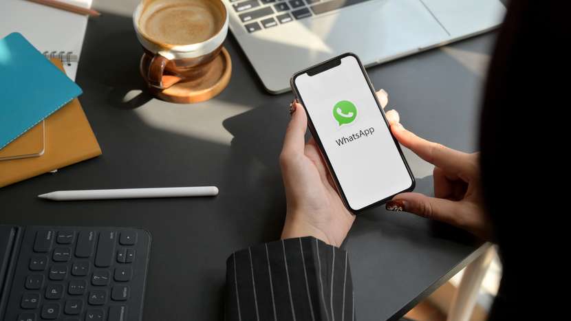 Die Kundin des Online-Shops erhält eine WhatsApp-Benachrichtigung