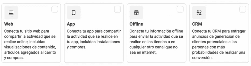 Soporte web en el que irá configurado el píxel de Facebook