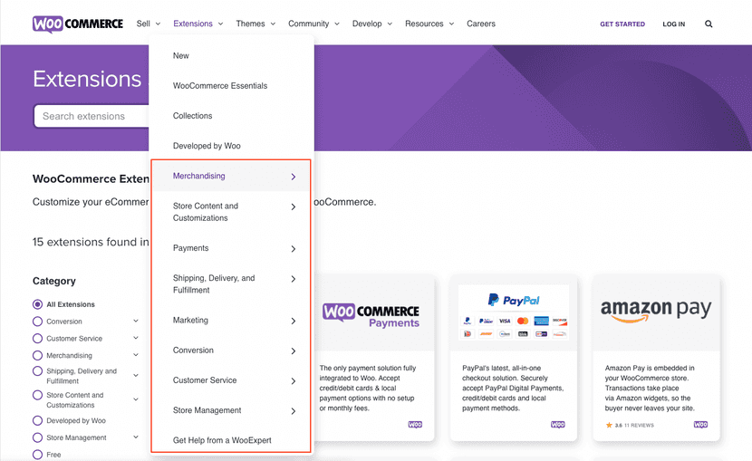 WooCommerce Erweiterungen Store