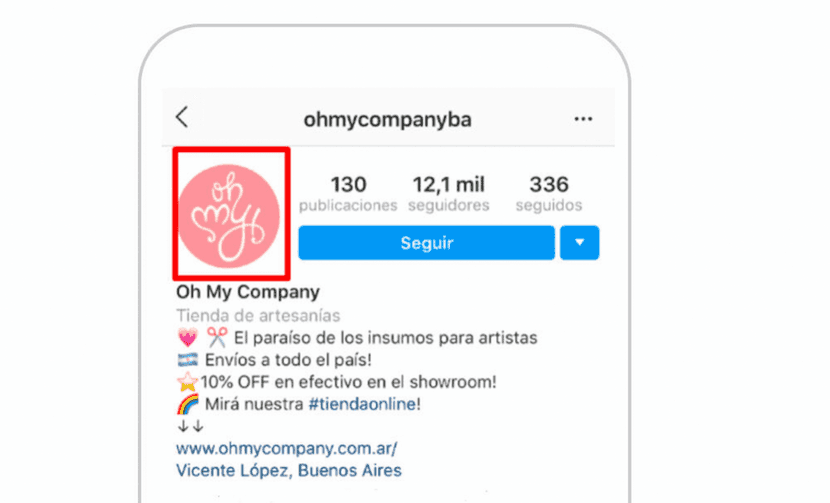 Tienda online de moda se promociona en Instagram.