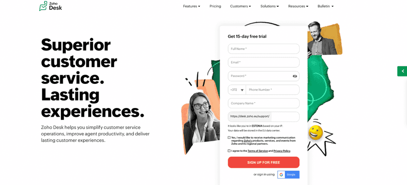 zoho desk for ecommerce