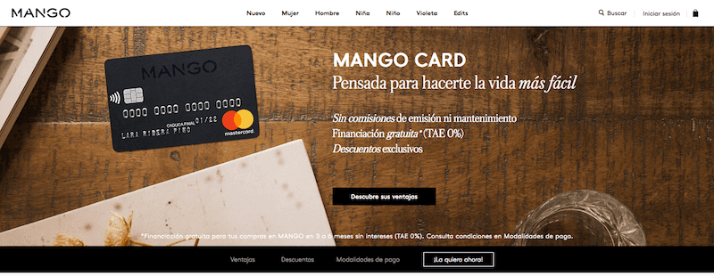 Tipo de descuento de Mango orientado a la fidelización de clientes.