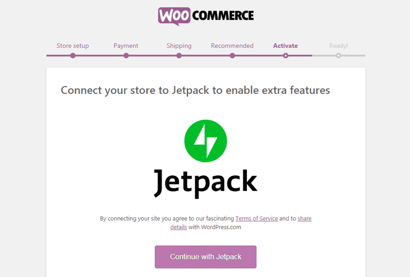 Woo Commerce Aktivierung Seite