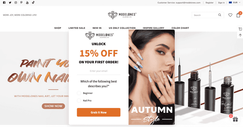 Modelones, tienda dropshipping